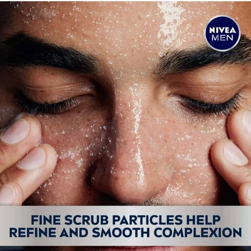 NIVEA FOR MEN Original, Deep Cleaning Face Scrub 4.4 oz